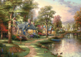 Thomas Kinkade - Hometown Lake - 1500 stukjes