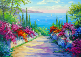Enjoy 1747 - Sunny Road to the Sea - 1000 stukjes