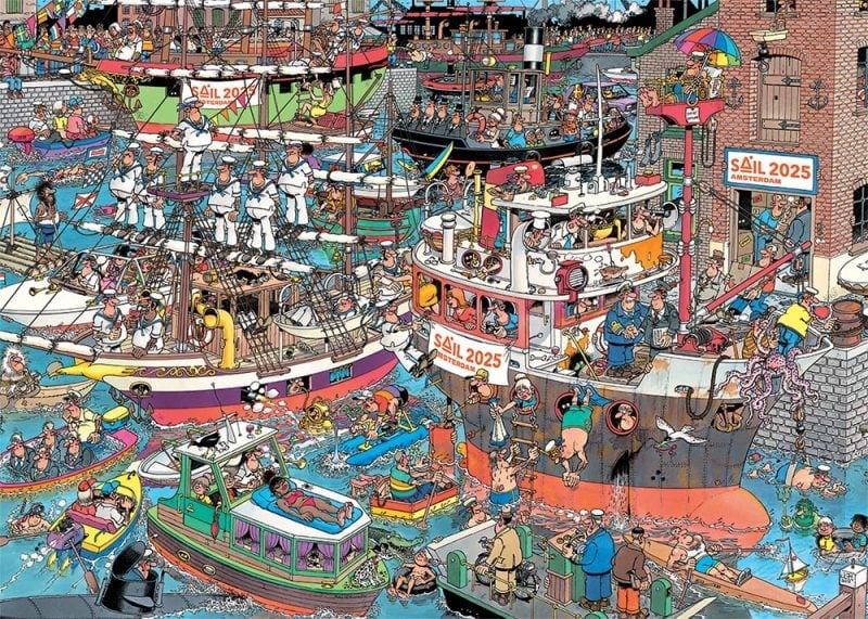Jan van Haasteren - Stap Aan Boord 10e Editie SAIL Amsterdam - 1000 stukjes