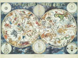 Ravensburger - Wereldkaart met Fantastierijke Dieren - 1500 stukjes