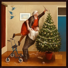 Art Revisited Marius van Dokkum - Kerstengeltjes - 1000 stukjes