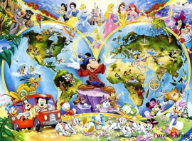 Ravensburger Disney - Wereldkaart - 1000 stukjes
