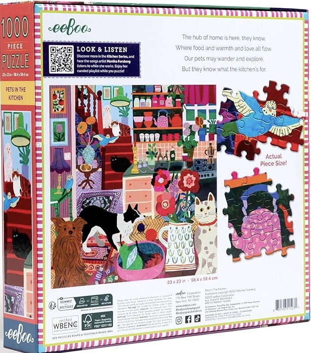 eeBoo - Pets in the Kitchen - 1000 stukjes