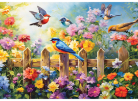 Eurographics 6017 - Playful Garden Birds - 24XXL stukjes