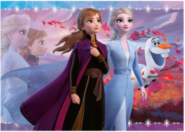Ravensburger - Disney Frozen 2, Sterke zussen- 100XXL stukjes  met glitter