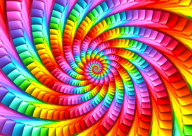 Enjoy 1635 - Psychedelic Rainbow Spiral - 1000 stukjes