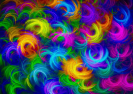 Enjoy 1964 - Abstract Neon Feathers - 1000 stukjes