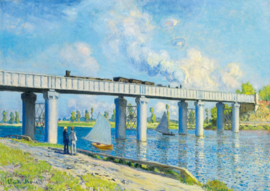 Bluebird Claude Monet -Railway Bridge at Argenteuil - 1000 stukjes