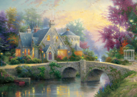 Thomas Kinkade - Lamplight Manour/Winter in Lamplight Manour - 2x1000 stukjes