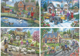 House of Puzzles - Life in the Country - 4x500 stukjes