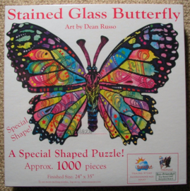 SunsOut 97260 - Stained Glass Butterfly - 1000 stukjes Vormpuzzel