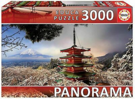 Educa - Mount Fuji and Chureito Pagoda, Japan - 3000 stukjes  Panorama
