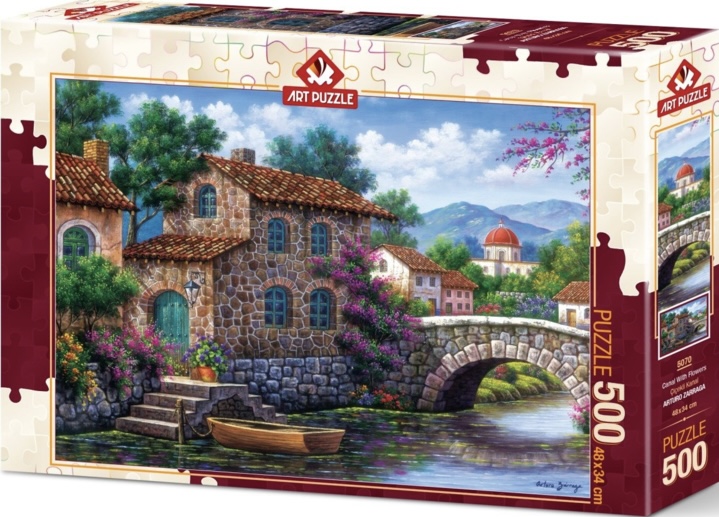 Art Puzzle 5070 - Canal With Flowers - 500 stukjes