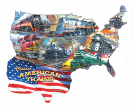 SunsOut 96006 - Classic American Trains - 600 stukjes Vormpuzzel