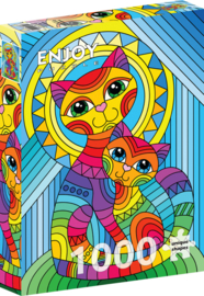 Enjoy 2122 - Inseparable Cat and Kitten - 1000 stukjes