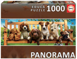 Educa - Puppies op de Bank - 1000 stukjes  Panorama