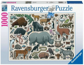 Ravensburger - Wilde Dieren - 1000 stukjes  OP=OP