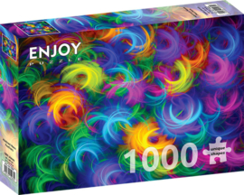 Enjoy 1964 - Abstract Neon Feathers - 1000 stukjes