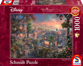 Disney Thomas Kinkade - Lady en de Vagebond - 1000 stukjes