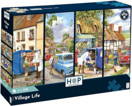 House of Puzzles - Village Life - 4x500 stukjes