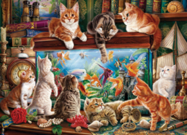 Eurographics 6138 - Cats by the Aquarium - 1000 stukjes