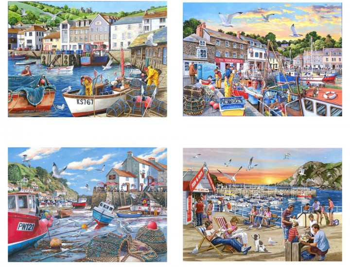 House of Puzzles - Days at the Dock - 4x500:stukjes