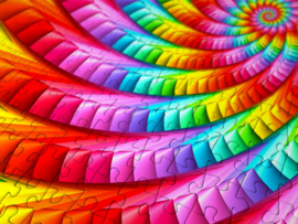 Enjoy 1635 - Psychedelic Rainbow Spiral - 1000 stukjes