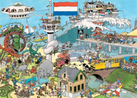 Jan van Haasteren - Verkeerschaos & Ter Land Ter Zee en in de Lucht - 2x1000 stukjes  (