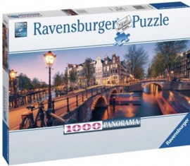 Ravensburger - Avond in Amsterdam - 1000 stukjes  Panorama