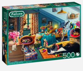 Falcon de Luxe 11300 - Cats in the Attic - 500 stukjes