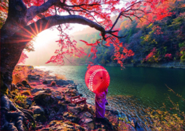 Educa - Zonsopgang op de Katsura Rivier, Japan - 1000 stukjes