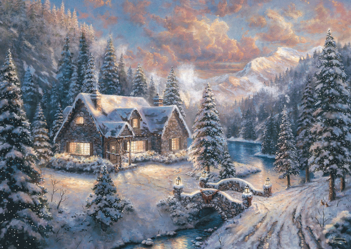 Thomas Kinkade High Country Christmas 1000 stukjes Limited