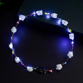 Haarband met (led) lichtjes (Wit)