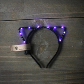 Cats diadeem met (led) lichtjes Paars