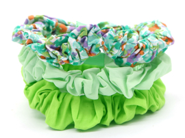 Set van 3 scrunchies (Groen)