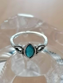 Boho / IBIZA ring met blauwe steen