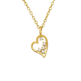 Ketting met hart - gold plated