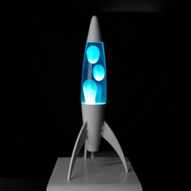 Rocket lava lamp blue 