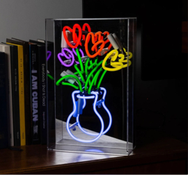 NEON BOX VERLICHTING TULPEN