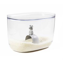 qualy lucky mouse rice container 3,5l &  maatlepel