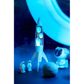 Rocket lava lamp blauw