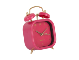 Alarm Clock Metallic Glam Squared / donker roze