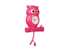 Wandklok Uil Karlsson // Roze