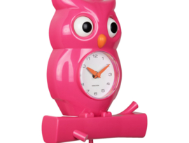 Wandklok Uil Karlsson // Roze