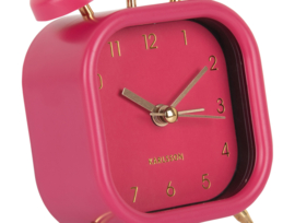 Alarm Clock Metallic Glam Squared / donker roze