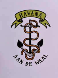 Plak tattoo Anker Havana aan de waal