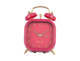 Alarm Clock Metallic Glam Squared / donker roze