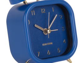 Alarm Clock Metallic Glam Square / blauw