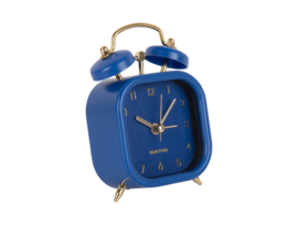 Alarm Clock Metallic Glam Square / blauw