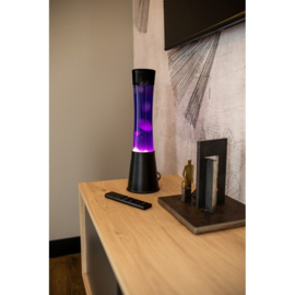 Lava Lamp ''tower'' - Black base and purple liquid 